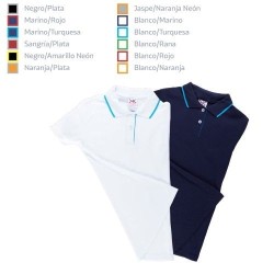 Playera Polo Combinada Dama
