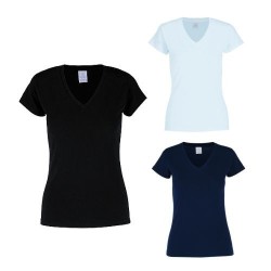 Playera Cuello V para Dama - D0306