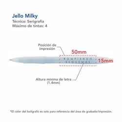 Bolígrafo Jello Milky - JEL-MLK