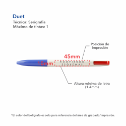 Bolígrafo Duet Sólido - DUE-SRA