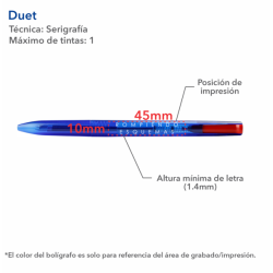Bolígrafo Duet Translúcido - DUE-TRA