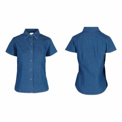 Camisa de Mezclilla Manga Corta para Dama - D0600