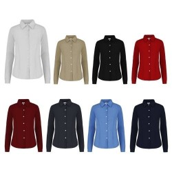 Blusa de Gabardina Manga Larga Dama - D0607